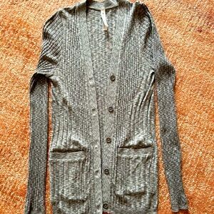 Athleta silk ribbed cardigan